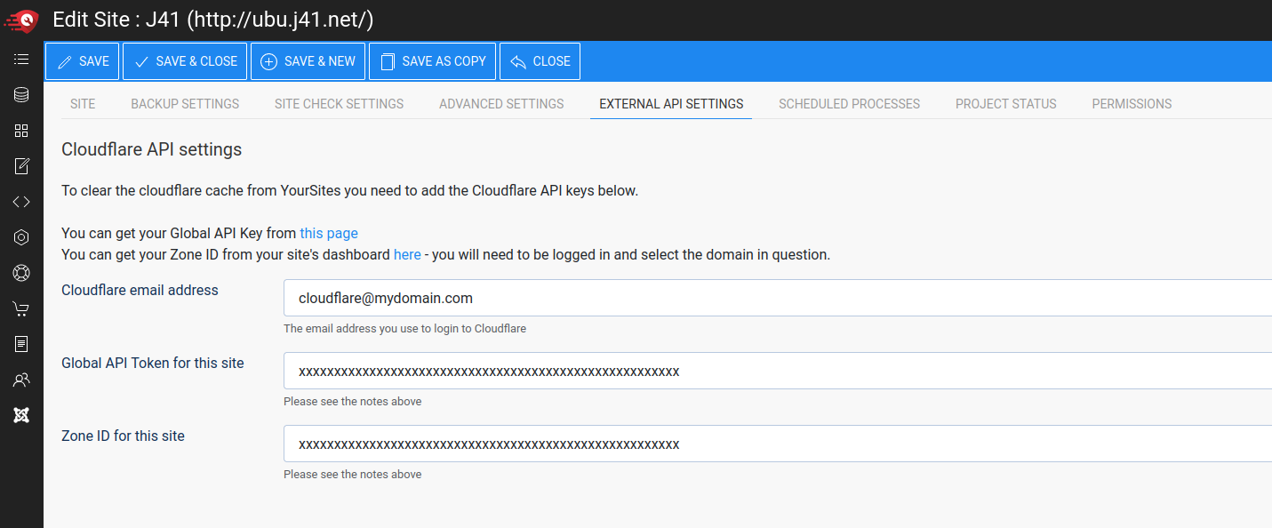 Cloud Flare Settings